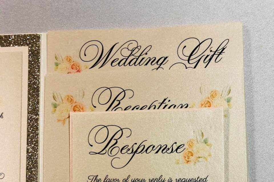 Wedding laser cut invitation