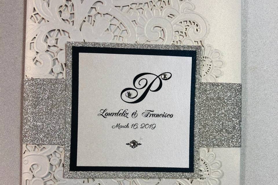 Wedding laser cut invitation