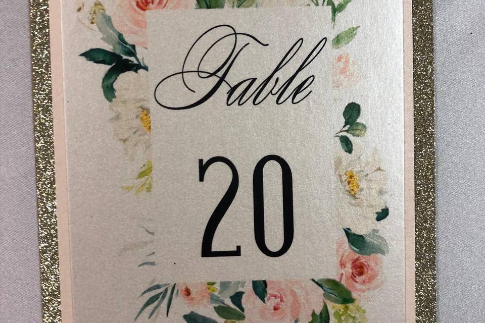 Table number