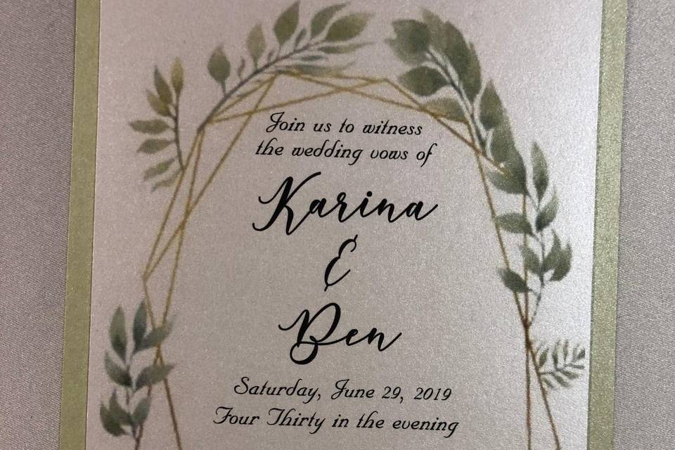 Wedding invitation