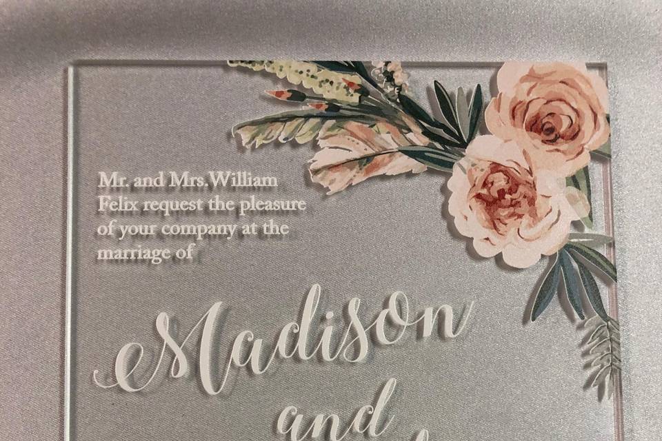Wedding Acrylic invitation