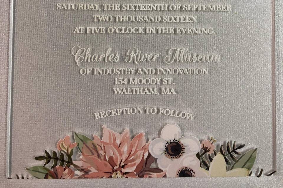 Wedding Acrylic invitation