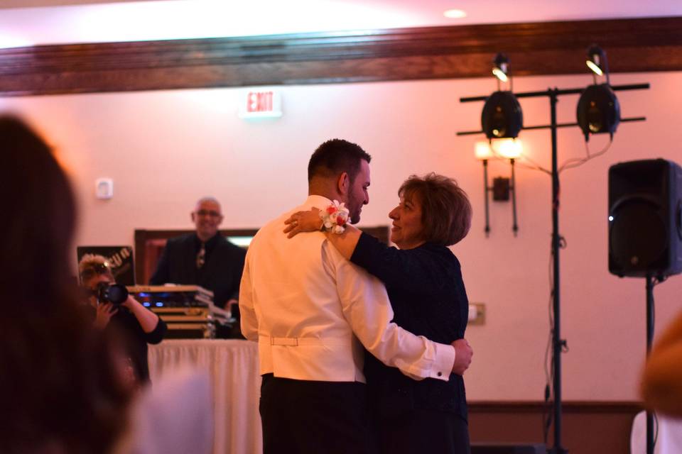 Mother and son dance