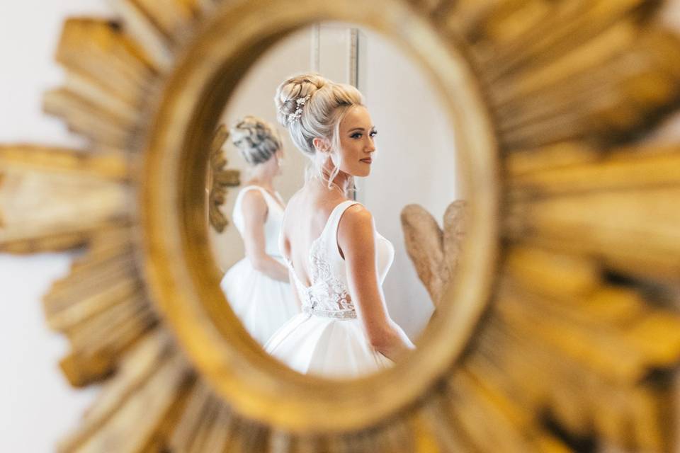 Bride getting ready