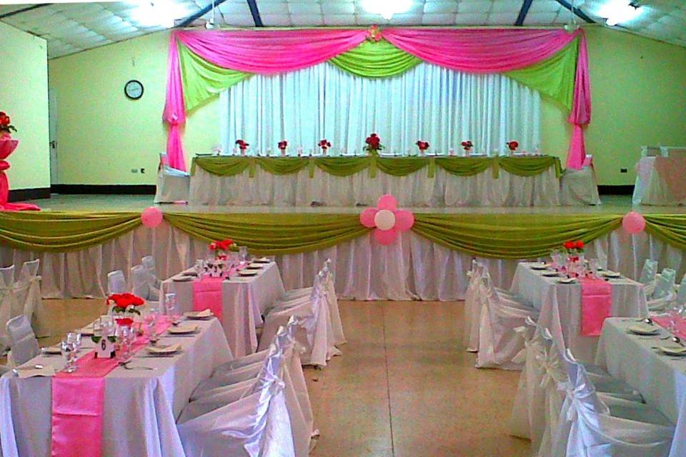 Wedding reception banquet hall