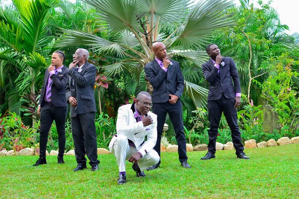 Groom with groomsmen