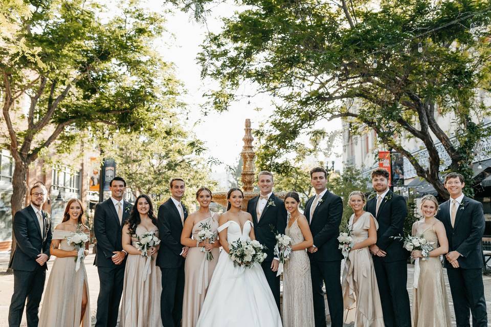 The Schmid bridal party