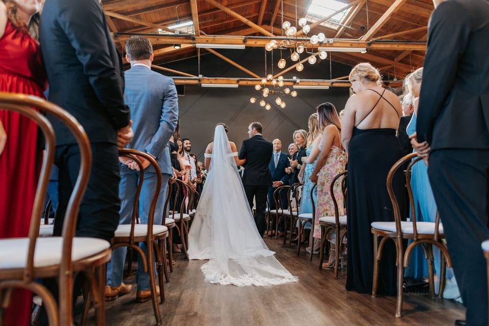 Walking down Aisle