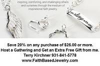 Save 20% off your Order of $25.00 or more.  Host a Gathering and get and extra free gift from me.