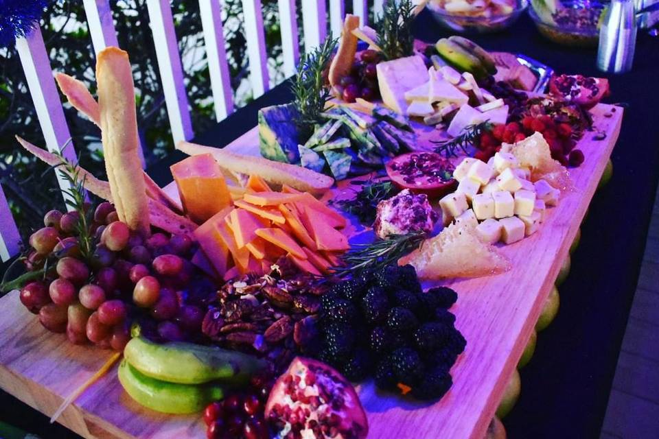 Cheese Board~Variety of Cheeses, Fresh and Dried Fruits, Nuts, Honeycomb