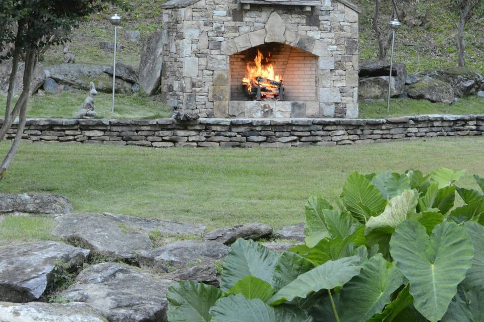 Cozy fireplace