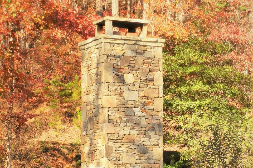 Large Outdoor Fireplace