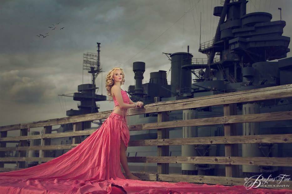 Bride by the ledge