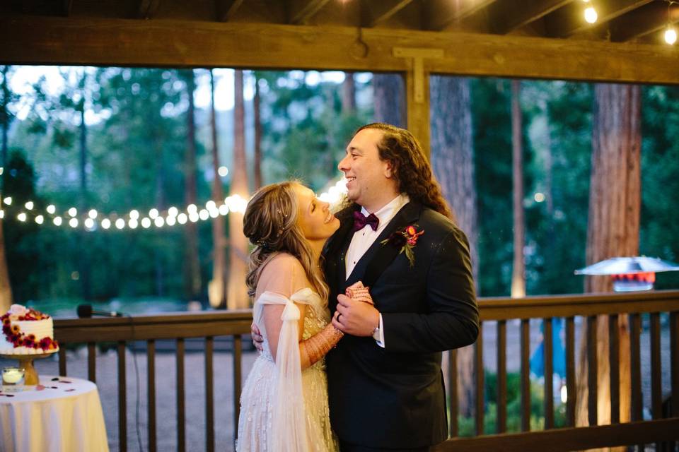 Covered patio first dance