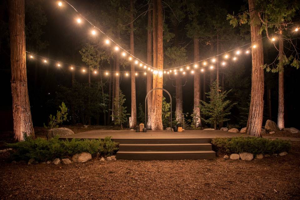 Ceremony space at night