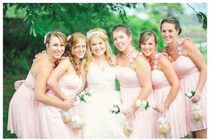 Bride and bridesmaids