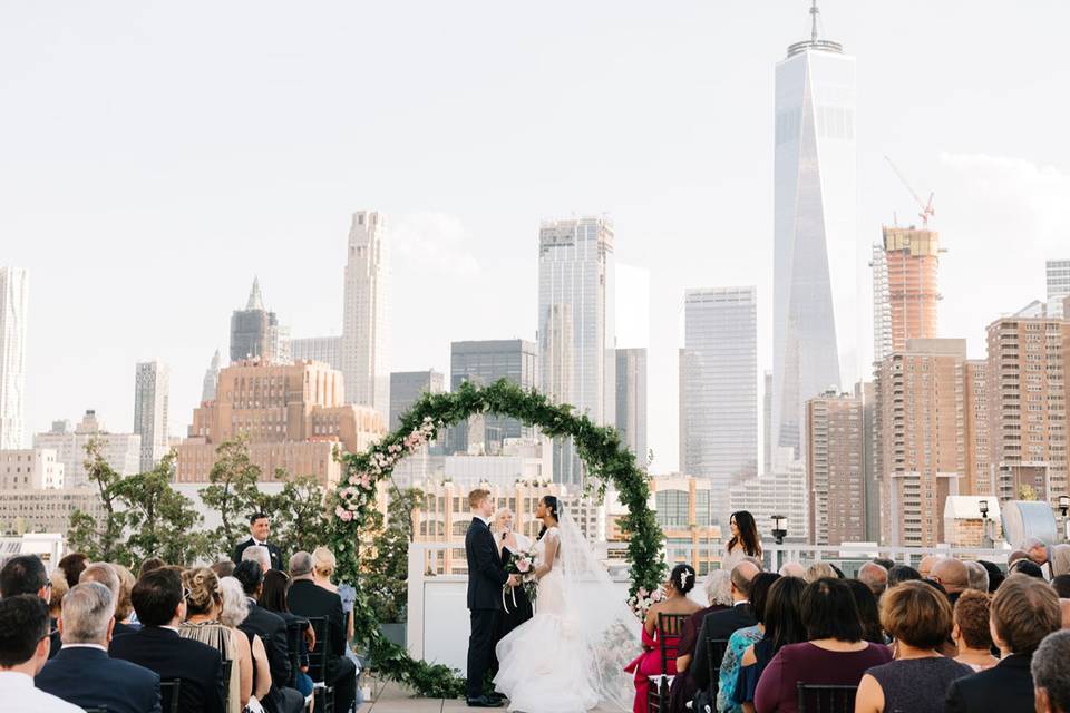 Outdoor wedding ceremony