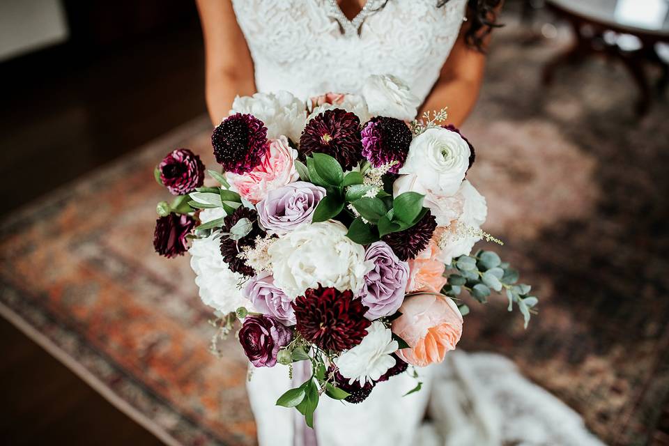 Merlot and Blush Bouquet