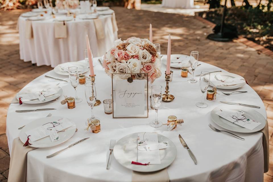 Blush Reception Florals