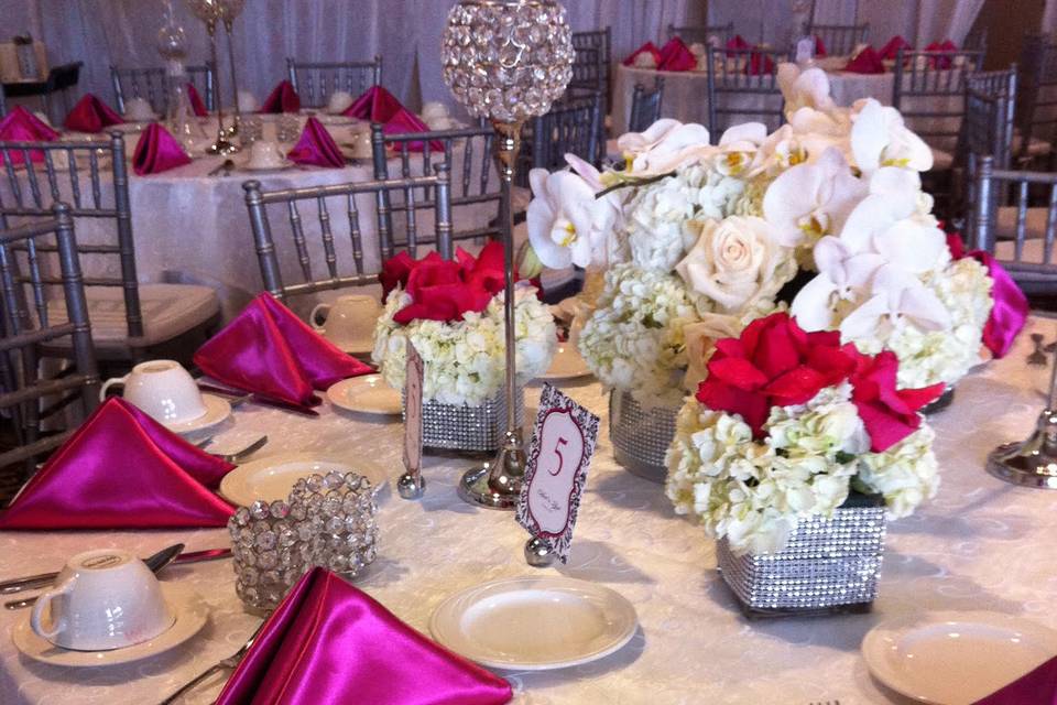 Pretty in pink reception