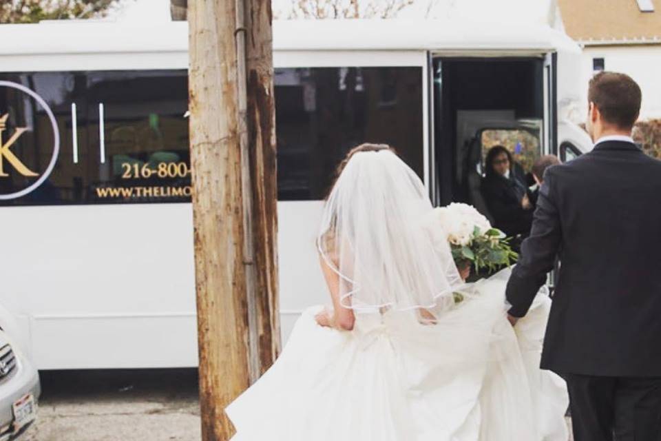 The bride and groom