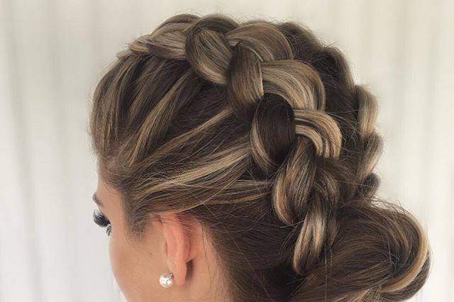 Double braided low bun