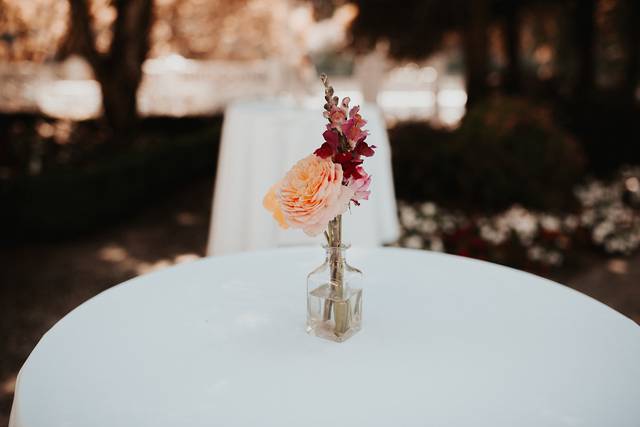 White tables