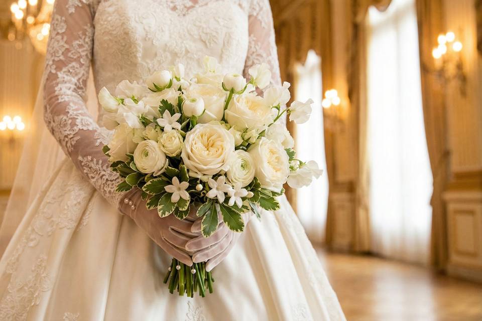 Bridal-bouquet-all-white-elega