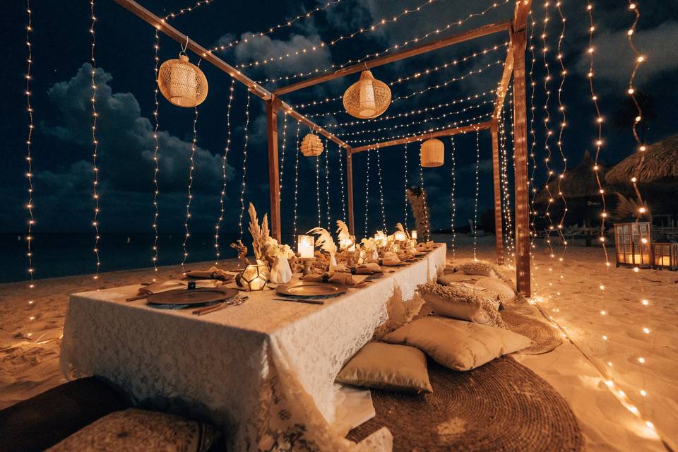 Boho Wedding Setup