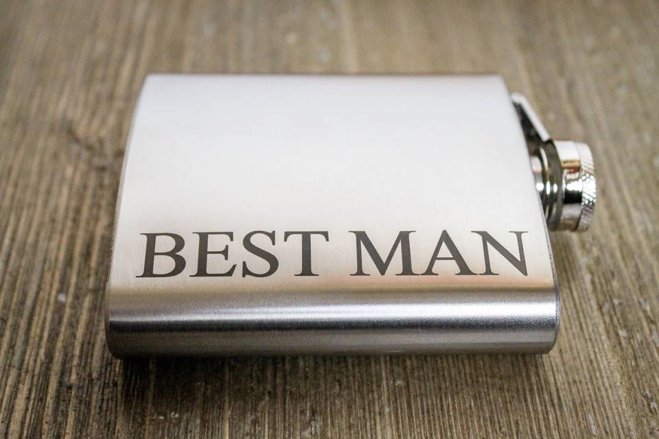 6 Oz Stainless Steel Best Man Flask