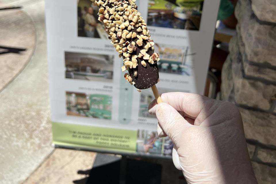 Vegan option Frozen Bananas