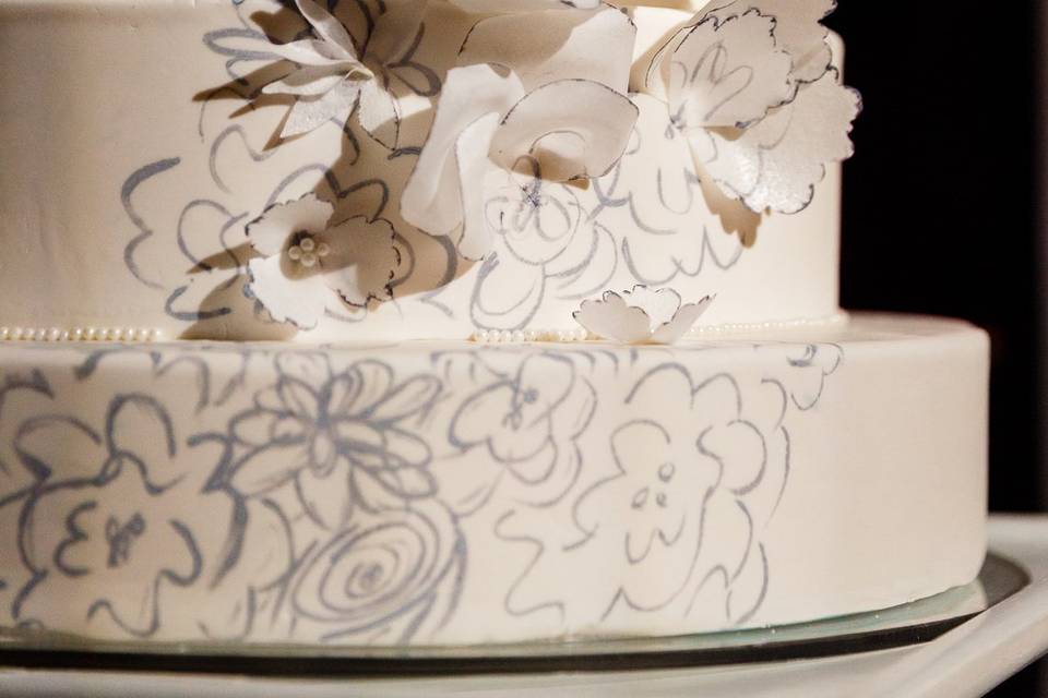 Hand painted cake