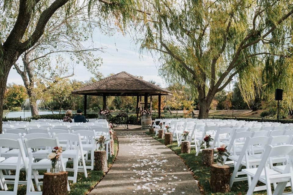 ceremony at the Lake Gazebo