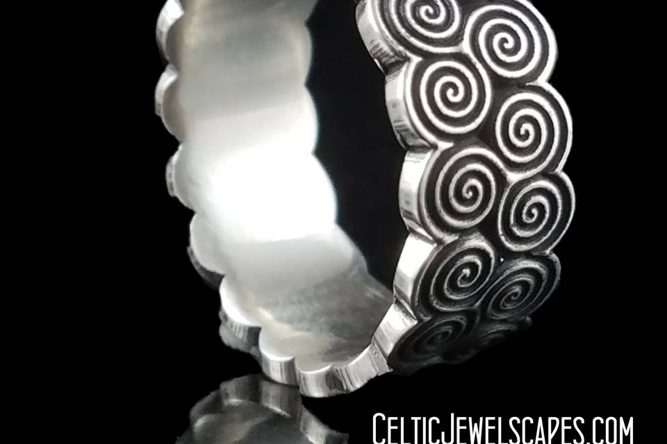 Spiral of Life in Antique Sterling Silver