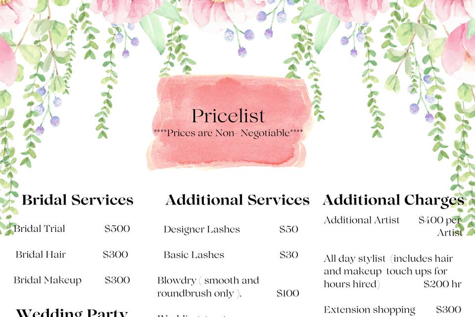 Price list