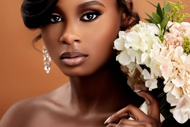 Glamour Headshot Flowers