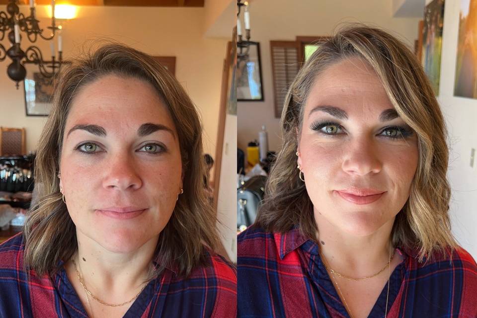 Smokey eye (BEFORE AND AFTER)