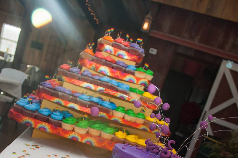 Rainbow cake for a fun celebration!