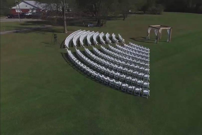 Wedding ceremony area