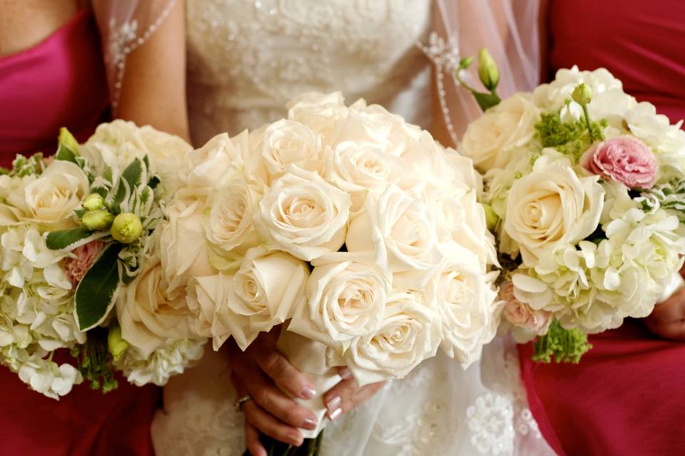 White bouquets