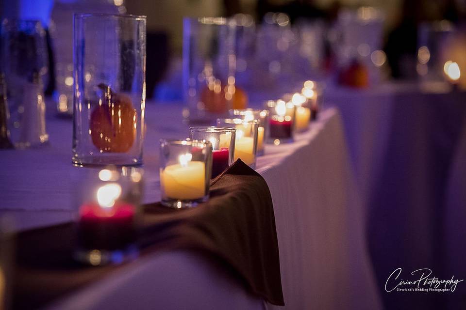 Candlelit table