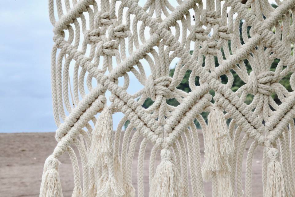 Macrame wedding backdrop