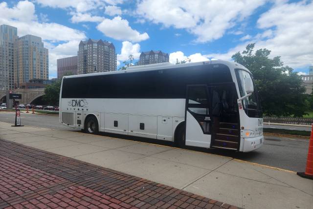 Mid Size Coach Unloading