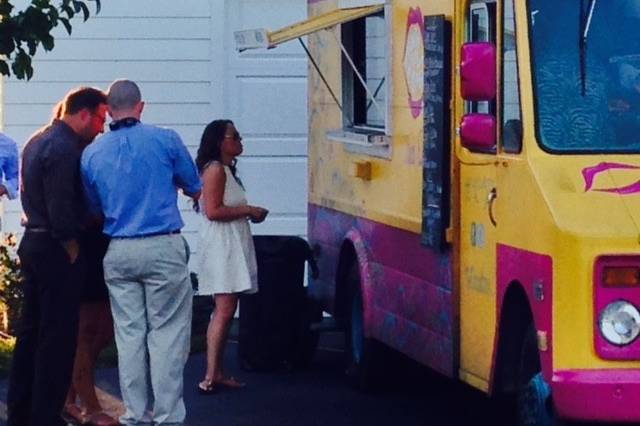 Guests' at the Mouth wide  food truck