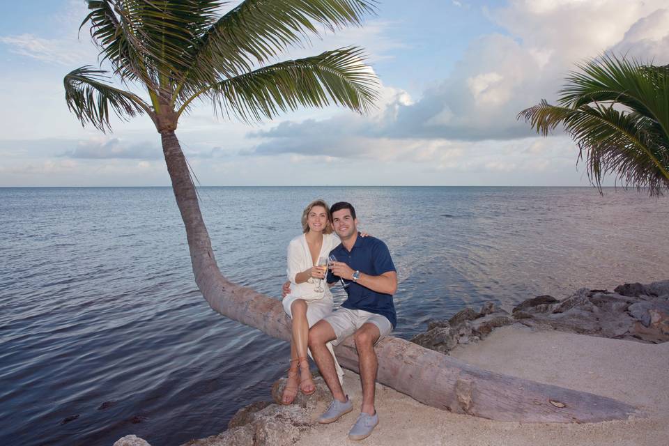 Sunset Engagement Toast