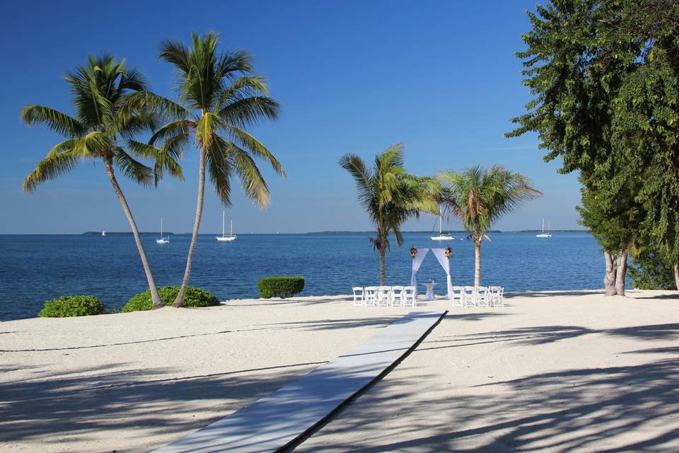 Beachfront wedding