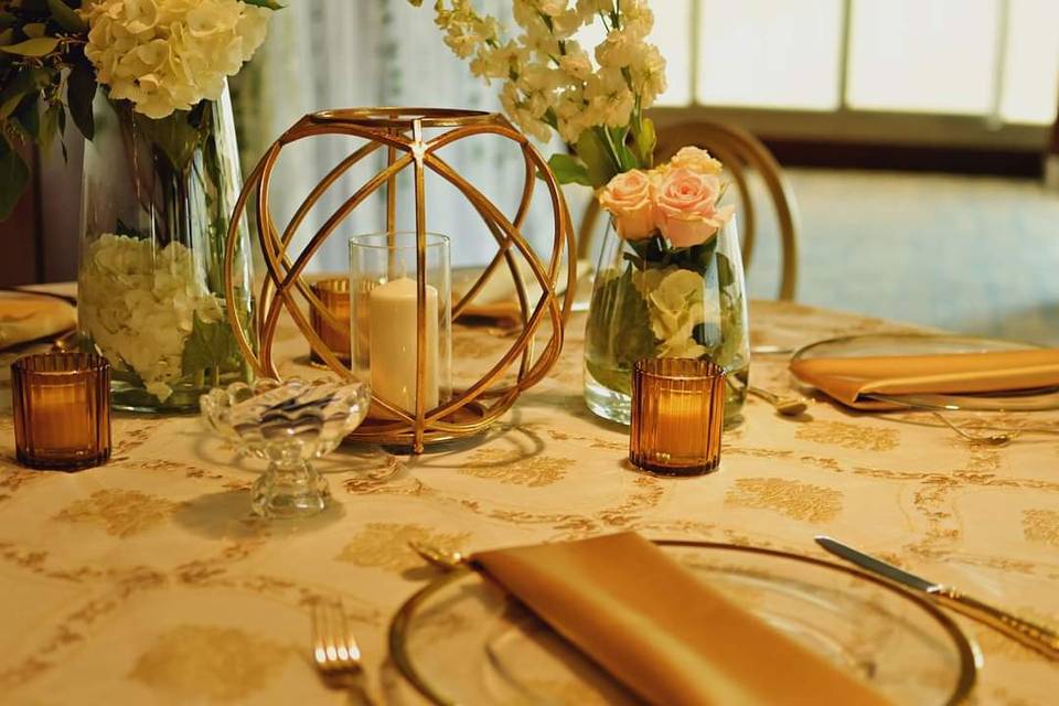 Beautiful details of the table
