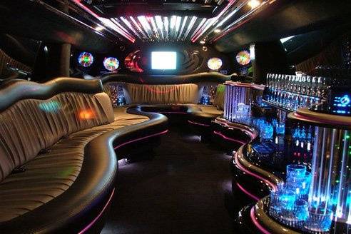 Inside of Hummer Limo