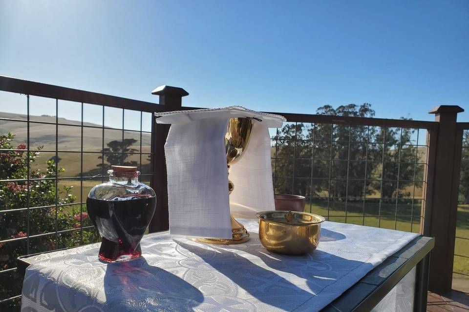 An outdoor Catholic Wedding