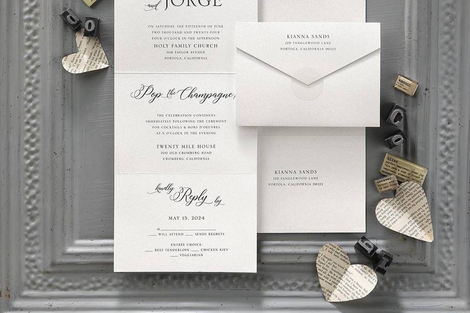 Elegant invitation suite